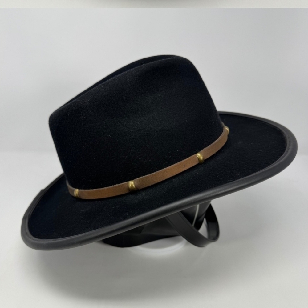 Scala Wool Felt Outback Hat Leather Band Fedora Western Style